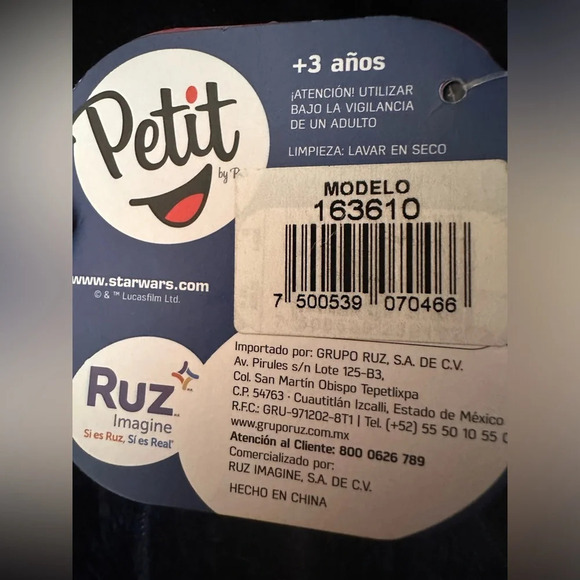 Disney Star Wars Ruz Plush Petit Star Wars  Darth Vader NWT - Picture 6 of 6